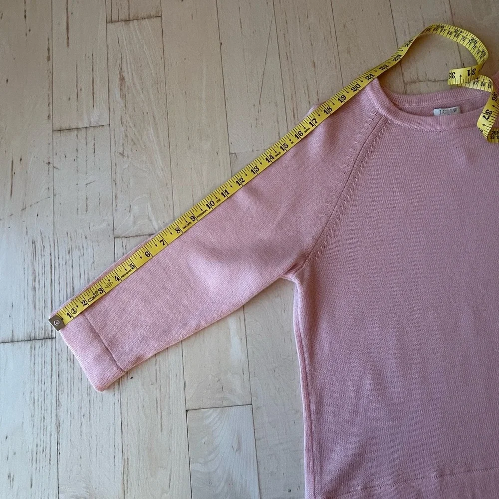 J. Crew Women’s Lace Hem Merino Wool Blend Sweater in Pink Blush Size Small NWOT